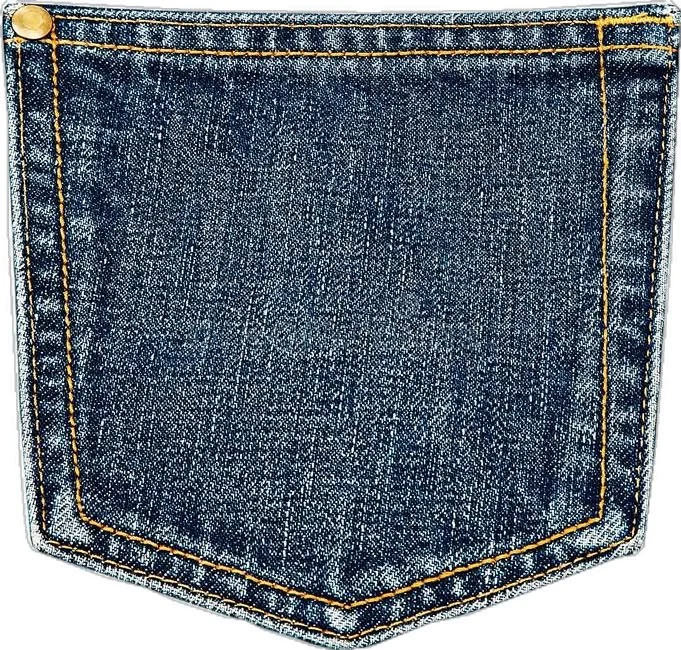 Büyük denim kot cebi